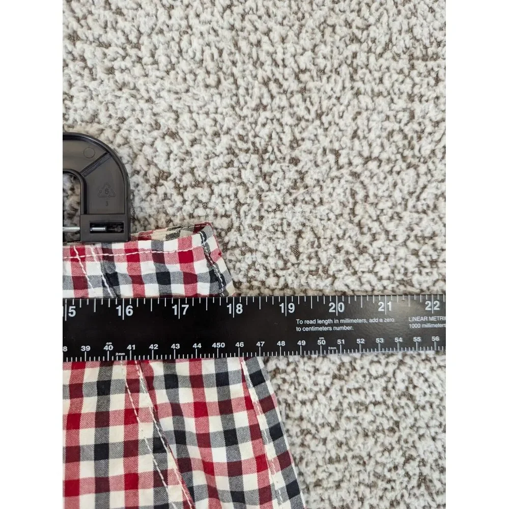 COR3 Plaid Shorts‎ Red Black Y2K Men's Size 34 11